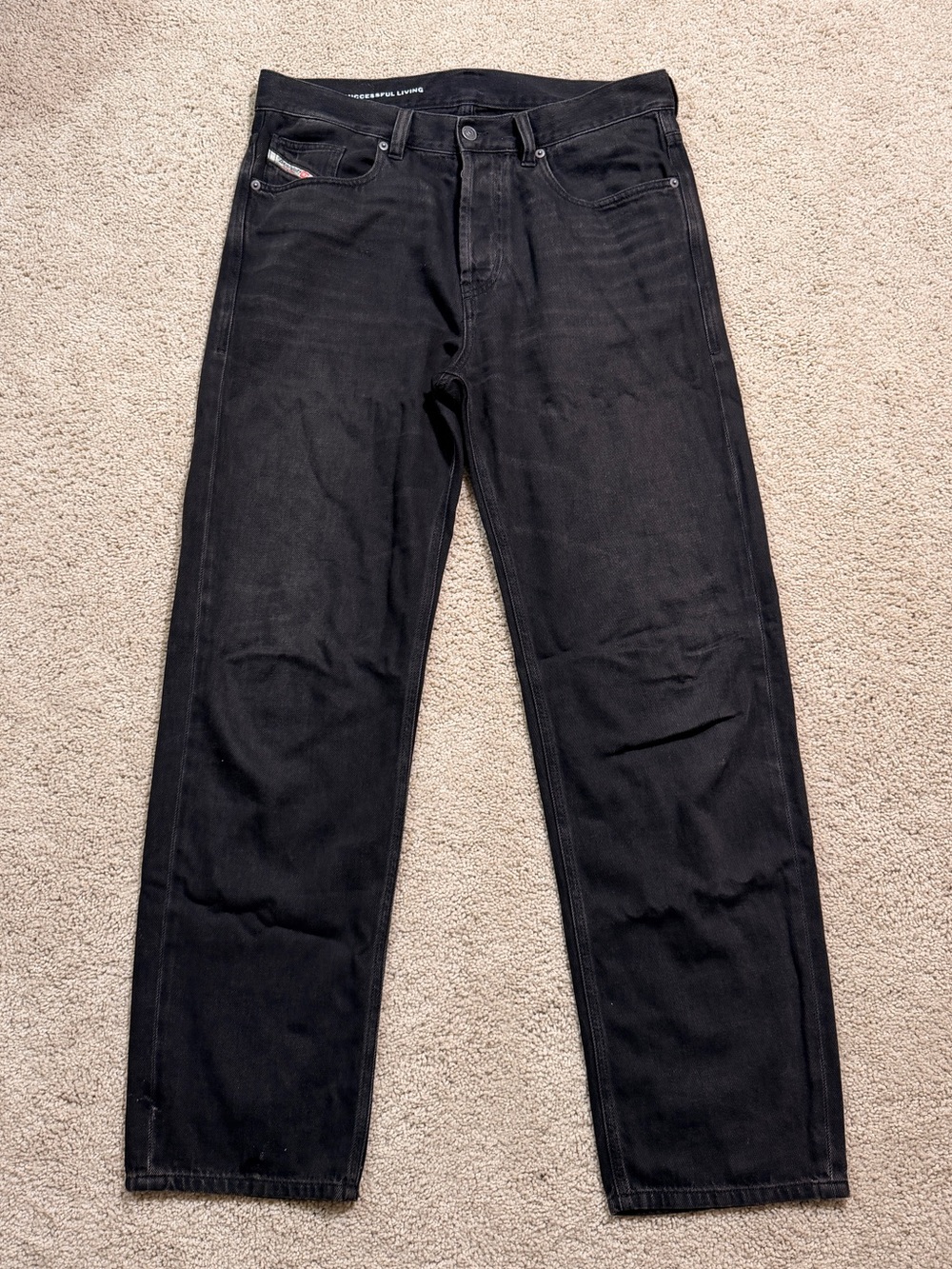 Men's Diesel D-Mac’s Black Straight-Leg Jeans